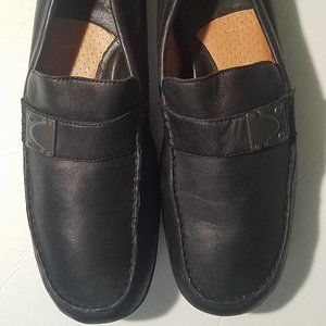 BORN Men's Hand-Crafted Footwear, Size 12M, Black Leather Driving Mocs, #M3262